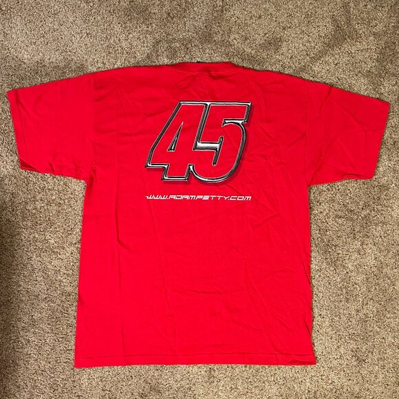 VTG Adam Petty #45 NIKE Team Racing NASCAR T-Shirt Men's XL - Picture 1 of 3